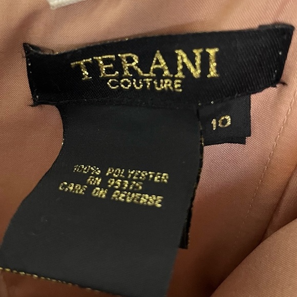 Pink Terani Couture Strapless Rhinestone Cocktail Size 10 - Picture 5 of 11